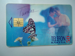 HUNGARY USED CARDS  BUTTERFLIES - Schmetterlinge