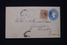 CANADA - Entier Postal Type Victoria + Complément De St John's Pour La France En 1893 - L 96691 - 1860-1899 Regno Di Victoria
