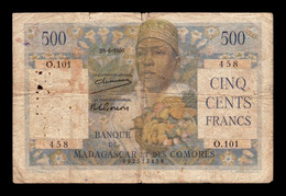 Madagascar 500 Francs 30.6.1950 Pick 47a BC- G - Madagascar