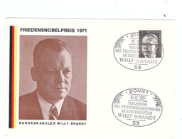 NOBELPREISTRÄGER - WILLY BRANDT, Verleihung Des Friedensnobelpreises 1971 - Nobel Prize Laureates