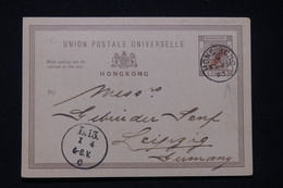 HONG KONG - Entier Postal Pour L 'Allemagne En 1895 - L 96698 - Ganzsachen