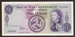 MAN (Isle Of). 1 Pound (1961), Sign. 1. Pick 25a. W/o Prefix Letter. UNC - 1 Pound