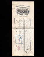 HAZEBROUCK (Nord) - Lettre De Change Illustrée 1912 - Tissage Mécanique De Toiles - A.LEFEBVRE - Bills Of Exchange