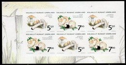 GREENLAND 2006  Edible Fungi II Self-adhesive Booklet Pane MNH / **.  Michel 467-68 - Unused Stamps