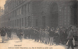 Paris         75007            Sortie Du Central Télégraphique Rue De Grenelle 1908         (voir Scan) - Other & Unclassified