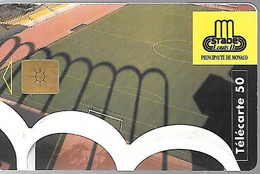 CARTE-PUBLIC-MONACO-50U-MF37-GEM B-010/95-STADE LOUIS II-Série 6003- UTILISE-BE - Monace