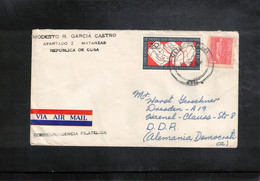Cuba 1961 Interesting Airmail Letter - Briefe U. Dokumente