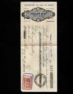 BESANCON - Lettre De Change Illustrée 1924 - Manufacture De Sacs En Papier  - FALLOT & Cie / Usine Rue Klein - Bills Of Exchange