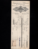 NANCY - Lettre De Change Illustrée 1917 - Imprimerie & Librairie CHAPELOT Pour Librairie à MONTARGIS - Bills Of Exchange