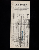 PARIS 1932 - Lettre De Change - " LA SOIE "  - Rue St Denis  / Pour LA SOUTERRAINE - Bills Of Exchange