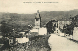 CPA FRANCE 69 " Vaulx, Le Village Et Les Montagnes Environnantes" - Vaux-en-Velin