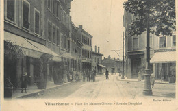 CPA FRANCE 69 " Villeurbanne, Place Des Maisons Neuves, Rue Du Dauphiné" - Villeurbanne