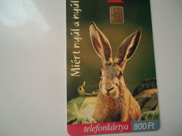 HUNGARY  USED  CARDS   RABBIT - Konijnen