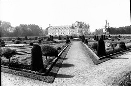 001 - INDRE ET LOIRE - CHENONCEAUX - Chateau Et Jardins - Original Unique - Plaques De Verre