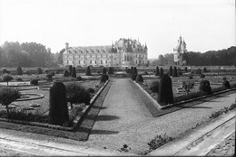 002 - INDRE ET LOIRE - CHENONCEAUX - Chateau Et Jardins - Original Unique - Plaques De Verre