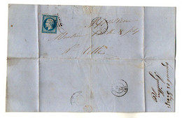 TB 2932 - 1858 - LAC - Lettre De Mr AGUILLON à PEZENAS Pour CETTE - 1849-1876: Classic Period