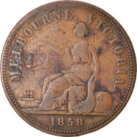 Monnaie, Australie, Victoria, Penny, 1858, TB, Cuivre, KM:Tn104 - Wertmarken (Kriegsgefangenen)