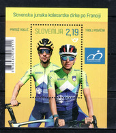 2279 Slowenien Slovenia 2020 Mi.No. 1460 ** MNH Block Hero Cycling On Tour De France Winner Tadej Pogacar Primoz Rogljic - Slovenia