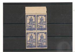 SOUDAN  ANNÉE 1931/38 N° Y/T : 83** BLOC DE 4 - Unused Stamps