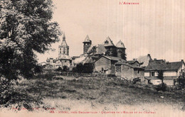 CPA   12   FIRMI, PRES DECAZEVILLE,---QUARTIER DE L'EGLISE ET DU CHATEAU - Firmi