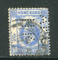 HONG KONG- Y&T N°104- Oblitéré Et Perforé - Oblitérés