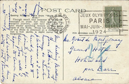 1924- C P A Affr.15 C Oblit. Frankers " JEUX OLYMPIQUES /PARIS / MAI-JUIN-JUILLET / 1924 " De PARIS XVI / PLACE CHOPIN - Sommer 1924: Paris