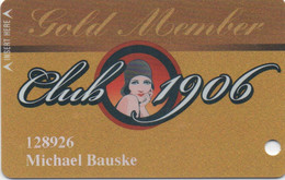 Golden Gate Hotel & Casino : LasVegas NV : Club 1906 Gold Member - Casino Cards