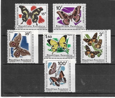 Thème Papillons - Rwanda - Timbres ** - Neuf Sans Charnière - TB - Vlinders