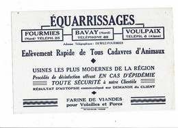 2 Buvard EQUARRISSAGES Fourmies Bavay Voulpaix Farine De Viandes Pour Volailles Et Porcs - Agriculture