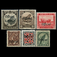 NEW ZEALAND 1938 - Scott# O66-70 View Etc.Opt. 3p-1s LH - Unused Stamps