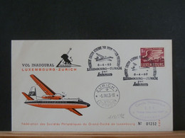 A13/592 DOC. LUX 1° VOL   1963 LUX-ZURICH - Other & Unclassified