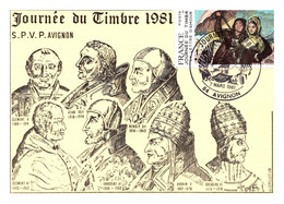 Thème Papes - France - Carte - TB - Päpste