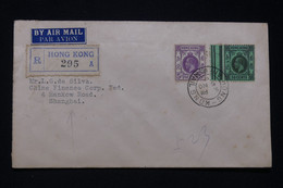 HONG KONG - Enveloppe Commerciale En Recommandé Pour Shanghai En 1925 - L 96770 - Covers & Documents