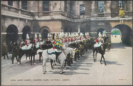 Changing Guard, Royal Horse Guards, Whitehall, London, C.1920 - Valentine's Postcard - Whitehall