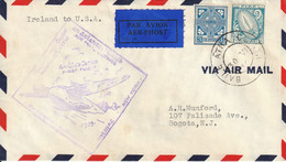 Irlande Lettre Aviation Pour Les Etats Unis 1939 - Brieven En Documenten