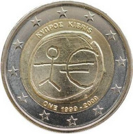 2 € Commemorativi Cipro 2009 - “10° Anniv. ’Unione Economica E Monetaria” - Zypern