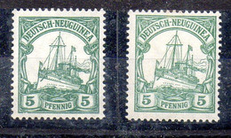 Alemania Nueva Guinea Sellos Nº Michel 21I * + 21II** ** BARCOS (SHIPS) - Nuova Guinea Tedesca