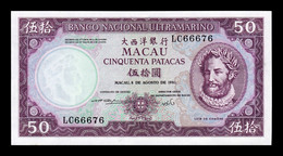 Macao Macau 50 Patacas BNU 1981 Pick 60b(5) SC UNC - Macau