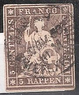 Suisse Michel 27 (Yvert 26) O Helvetia Assise - Altri & Non Classificati