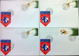 Portugal - ATM Machine Stamps - Cover X 8 - EURO'04 2004 (futebol / Football) - CORREIO AZUL, Cancel Braga - Franking Machines (EMA)