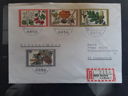 Einschreibenbrief Lettre Recommandée NEUBURG AN DER DONAU Deutschland Serie Surtaxe ARBRE CHENE PIN FRENE ..1979 - Alberi