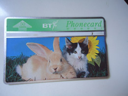 UNITED KINGDOM  USED  CARDS  RABBIT  AND CATS - Rabbits