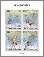 CENTRAL AFRICA 2021 MNH Spiders Spinnen Araignees M/S - OFFICIAL ISSUE - DHQ2118 - Spiders
