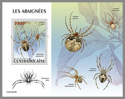 CENTRAL AFRICA 2021 MNH Spiders Spinnen Araignees S/S - OFFICIAL ISSUE - DHQ2118 - Spiders