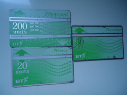 UNITED KINGDOM OLD 3 CARDS BT 20,50,200 - Sonstige & Ohne Zuordnung