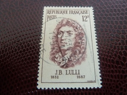 J.B. LULLI (1632-1687) Musicien Italien - 12f. - Lie-de-vin - Oblitéré - Année 1956 - - Gebruikt