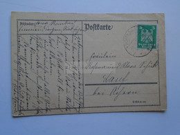 D178846   Deutschland - Postkarte - 1924 Immendingen  - Sent To   Lauf Bei Achern - Autres & Non Classés