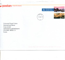 NORVEGE AFFRANCHISSEMENT COMPOSE EUROPA SUR LETTRE POUR LA SUISSE 2010 - Covers & Documents