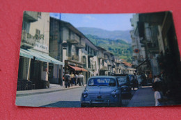 Aosta Saint Vincent Via Chanoux NV + Auto Fiat 850 + Cartello Cinzano - Otros & Sin Clasificación