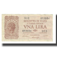 Billet, Italie, 1 Lira, 1944, 1944-11-23, KM:29c, TTB - Regno D'Italia – 1 Lira